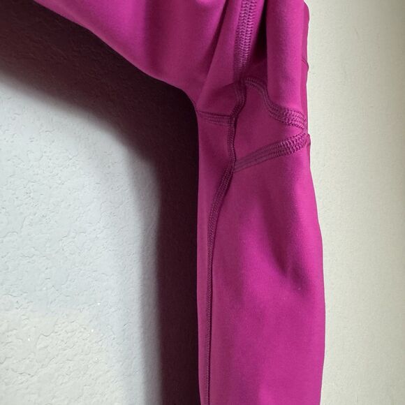 Lululemon Invigorate High-Rise Tight Pink Raspberry Cropped Sz 20 with Pockets! - Picture 9 of 15